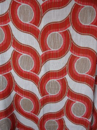 Vintage Swedish Mid - Century Modern Curtain Textile Fabric Only 1 Bed Cover 60 