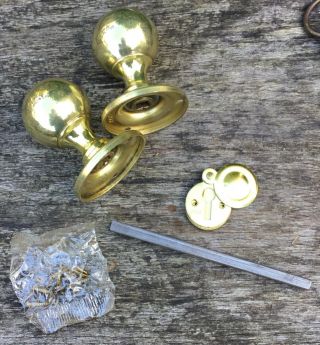 Vintage Brass Legge Door Knobs And Key Escutcheon 2