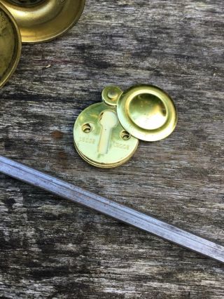Vintage Brass Legge Door Knobs And Key Escutcheon 3