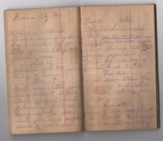 Orig.  Spanish American War Soldier ' s Diary Co.  L 3rd MO.  V.  I.  - Content 4