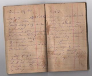 Orig.  Spanish American War Soldier ' s Diary Co.  L 3rd MO.  V.  I.  - Content 8