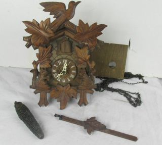 Antique Regula West Germany Black Forest Cuckoo Clock Or Repairs