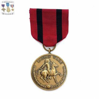 U.  S.  Army Indian Wars Campaign Medal Li - Gi Crimp Brooch