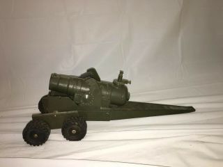 Old Vtg Premier Cast Iron Toy Cannon With Rubber Wheels