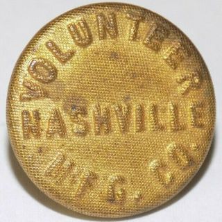 Antique Brass Button Nashville Volunteer Mfg Co - Civil War??