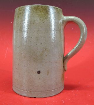 Antique Circa 1840 American Stoneware Mug Northeast United States 7 " Tall Nr Yqz