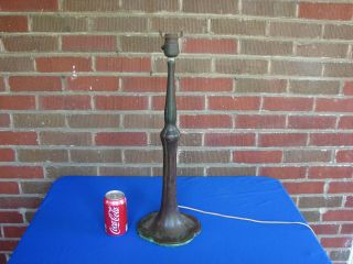 Antique Bronze Table Lamp Base Tiffany Handel Era As Found