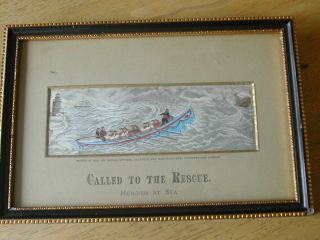 T Stevens Silk Stevengraph " Called To The Rescue " Framed