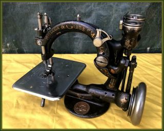 Rare Antique Willcox & Gibbs Measured Tension Industrial Sewing Machine