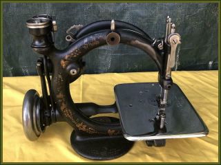 RARE ANTIQUE WILLCOX & GIBBS MEASURED TENSION INDUSTRIAL SEWING MACHINE 6