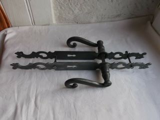 French Vintage Wrought Iron Door Handle Simple Country Hardware
