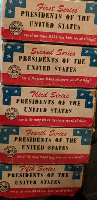 Vintage Marx Presidents of the United States COMPLETE Series 1 - 5 3