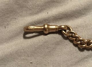 SCARCE Joseph Moore,  B’ham Eng. ,  Antique SOLID 9KT GOLD Pocket Watch Chain 26g 8
