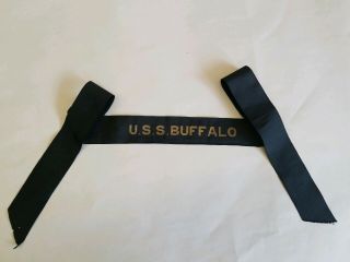 Rare Cap Hat Tally Ribbon Uss Buffalo Ad - 8