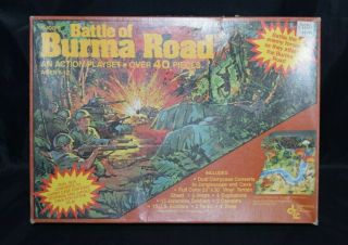 Vintage 1981 The Battle Of Burma Road Playset Dual Carry Case Ww Ii