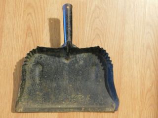 Vintage Primitive Orig.  Black Paint Tin Metal Dust Pan Rustic