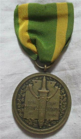 Spanish American War Us Service Medal Numbered