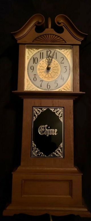 Vintage Westclox Mini Grandfather Electric Chime Clock S - 31 Model 26303