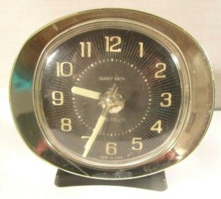 Vintage 1960s Baby Ben By Westclox Wind - Up Alarm Clock