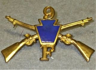 1902 Pennsylvania National Guard Cap Insignia Badge Png Spanam Hat Emblem 9/f