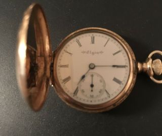 Fine Elgin 0s 15j Gr.  227 14KT SOLID GOLD Full Hunter Case Pocket Watch 31g 3