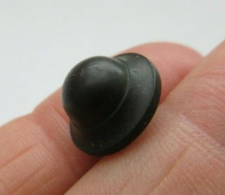 Antique Vtg Pressed Goodyear Rubber Button Realistic Acorn Shape 1/2 " (ab)