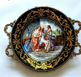 Antique Chateau Des Tuileries French Porcelain Cabinet Hand Painted Signed Plate