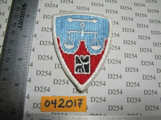 Us Army Patch Post Ww2 Nuremberg District Trials Occupation Forces