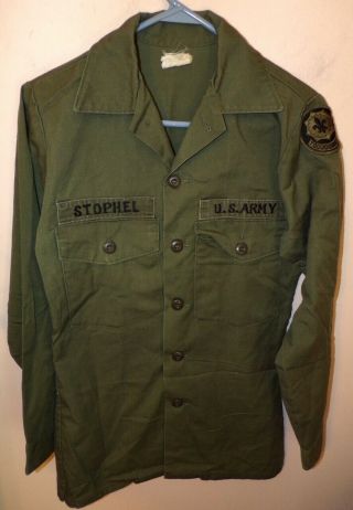 U.  S.  Army Od Shirt - 2nd Cavalry Regt.  - 14 1/2 X 31