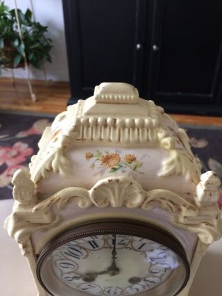 Antique French Porcelain Clock Japy Freres 1800’s 3