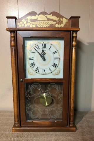 Vintage England Clock Company Mantle Wall Wooden