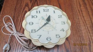 Vtg General Electric Yellow Sunflower Wall Clock Model 2150