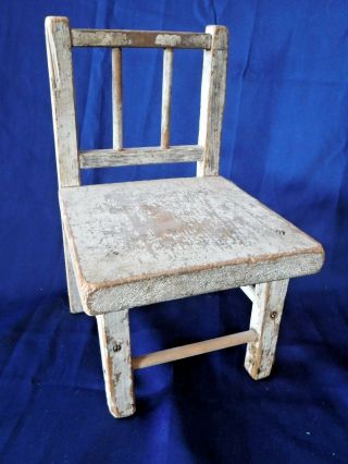 Vintage Farmhouse Wood Doll Teddy Chair Display Prop Primitive Country Decor