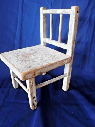 Vintage Farmhouse Wood Doll Teddy CHAIR Display Prop Primitive Country Decor 3