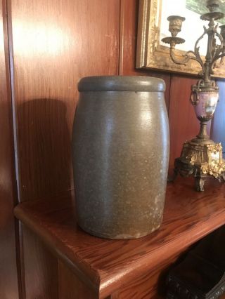 Rare 3/4 Gal.  Western PA Stoneware Canning Wax Sealer Striper Stripe Crock 3