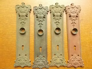 Four Antique Victorian Iron Doorplates " Chatham " Unrestored 1905 Russell Erwin