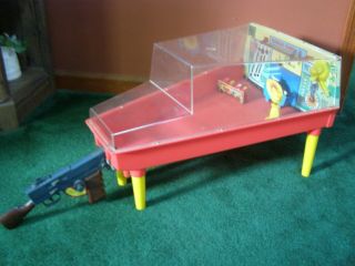 Vintage 33 " Large Red Plastic Tin Marx Toy Company Electro Shooting Gallery Game