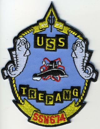 Uss Trepang Ssn 674 - Crest 4 Inch Bc Patch Cat No C5413