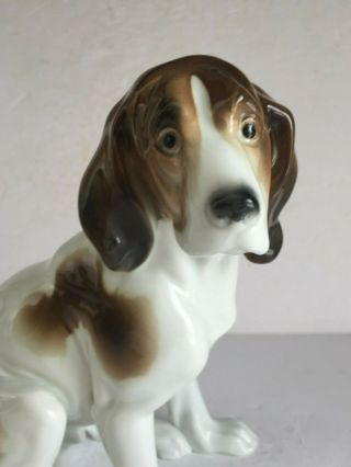 Vintage KARL ENS Porzellan Volkstedt German Porcelain Hound POINTER Dog Figurine 3