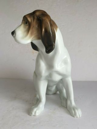 Vintage KARL ENS Porzellan Volkstedt German Porcelain Hound POINTER Dog Figurine 4