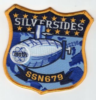 Uss Silversides Ssn 679 - Crest Bc Patch Cat No C5204