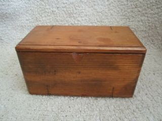 Antique Oak Dovetailed Folding Singer Sewing Machine Accessory Puzzle Box 1889