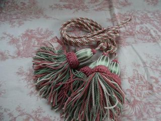 Vintage French Silk Tassel Tie Backs - Drapery