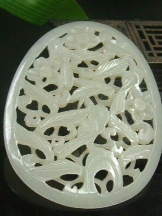 Vintage Chinese Antique Celadon Nephrite Hetian - Jade Bird Pendants/statue65