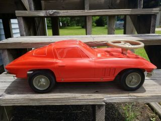 Republic Tool Car 1966 Corvette Stingray Kiddie Ride On Toy Dealer Promo