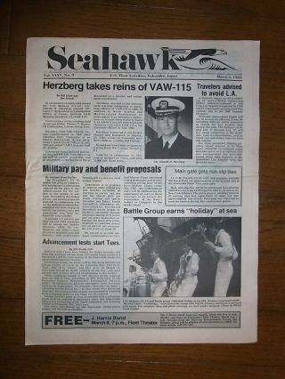 Fa Yokosuka Newspaper Seahawk Mar.  2,  1984