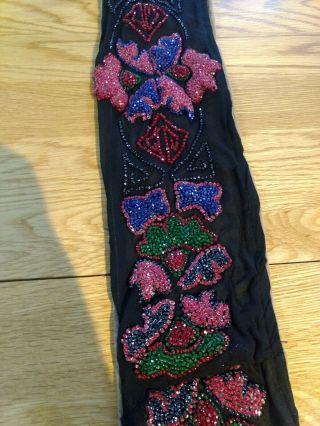 Gorgeous Antique Victorian Beadwork 29 inches of work 3