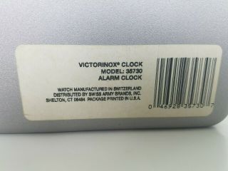 Vintage Victorinox Travel Alarm Clock 35730 Swiss Army Switzerland 7