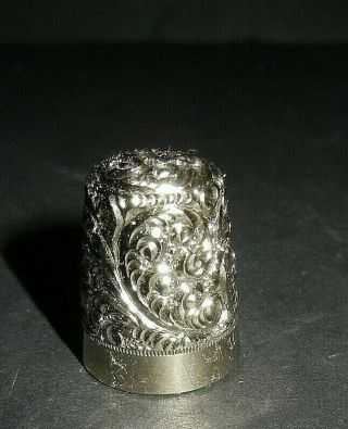 19th Century Ketcham & Mcdougall Repousse Embroidery Thimble