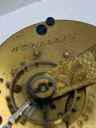 William Ellery Waltham 1857 Pocket Watch 18s 7j movement Ticking Strong F1941 3